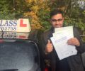 Sumit with Driving test pass certificate